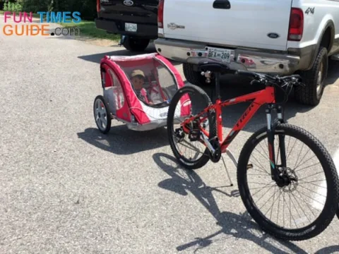 My friend's bicycle trailer set-up.