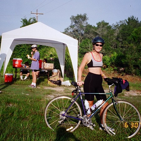 Bicycling pit stops along the bike route.