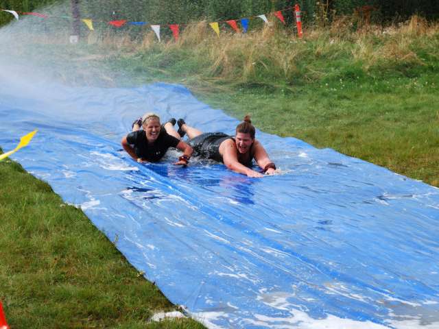 The slip 'n slide at a mud run. 