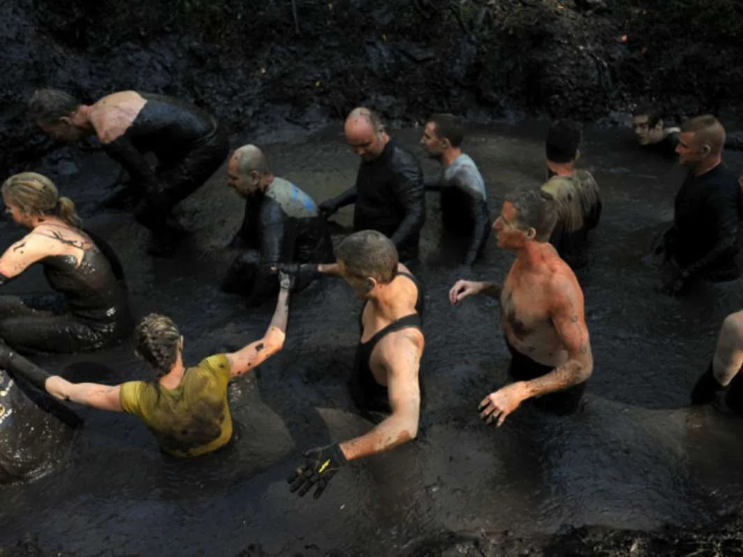 You'll probably be walking through waist-deep water on a mud run. 